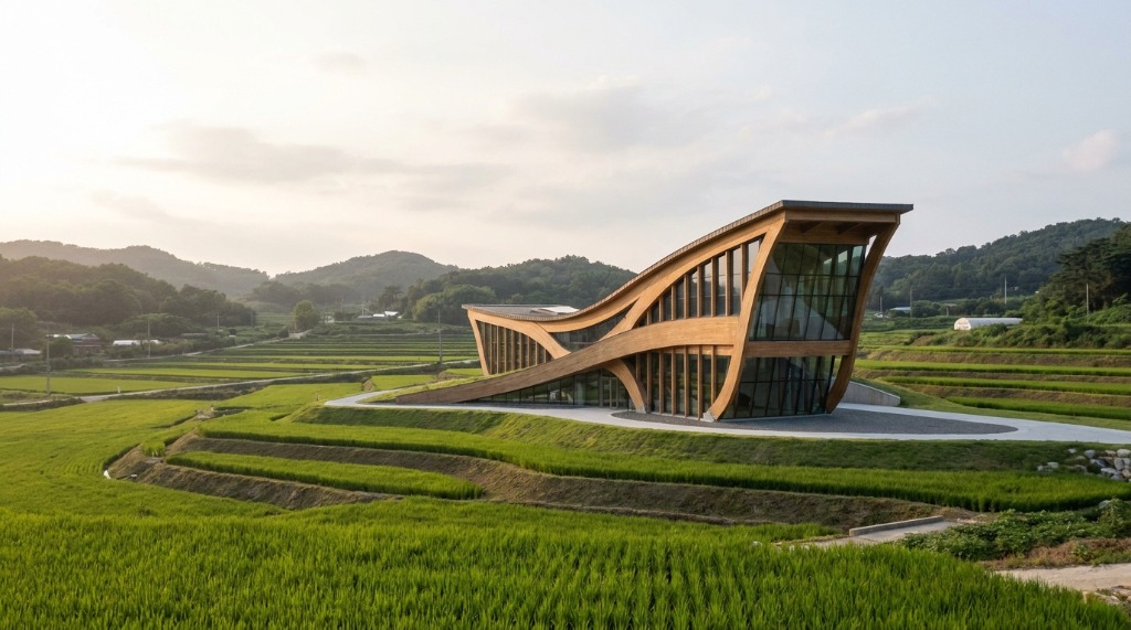 Organic Wave Pavilion Architectural Concept