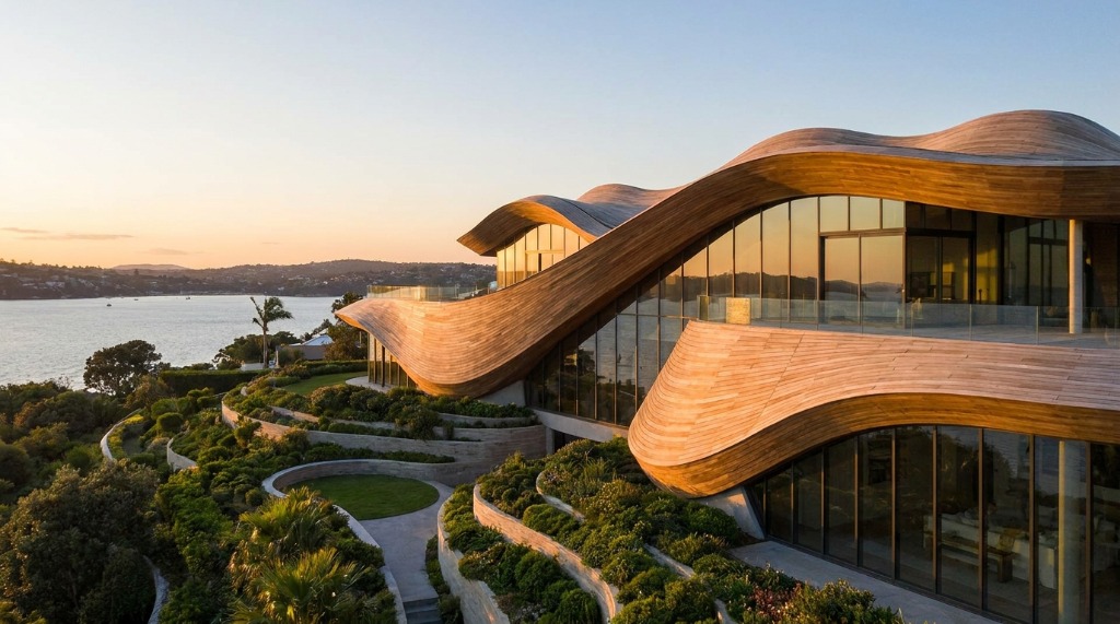 Oceanfront Wave Villa Contour Concept Detail
